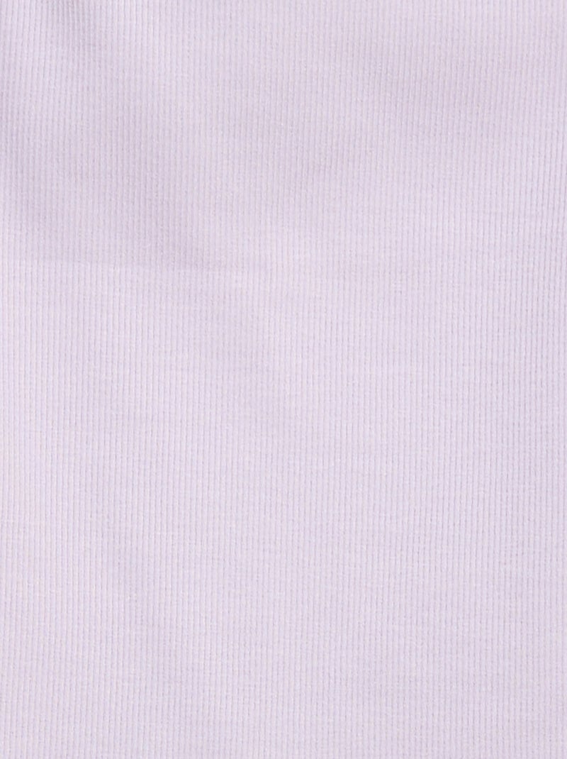 Canotta basic a costine con spalline sottili Rosa - Kiabi