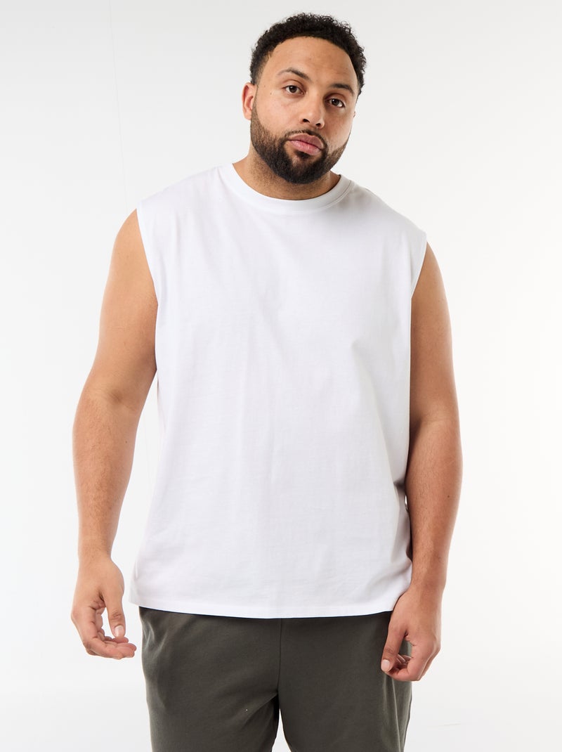 Canotta basic in cotone Bianco - Kiabi