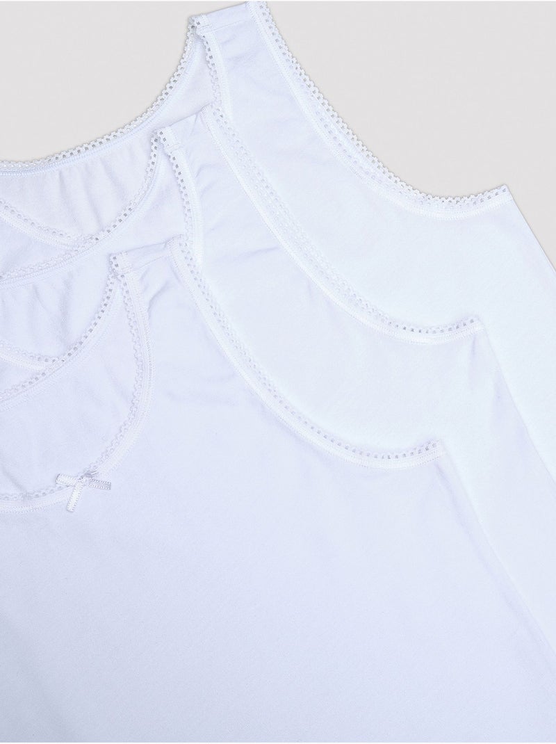 Canotta basic in cotone, confezione da 3 penti Bianco - Kiabi