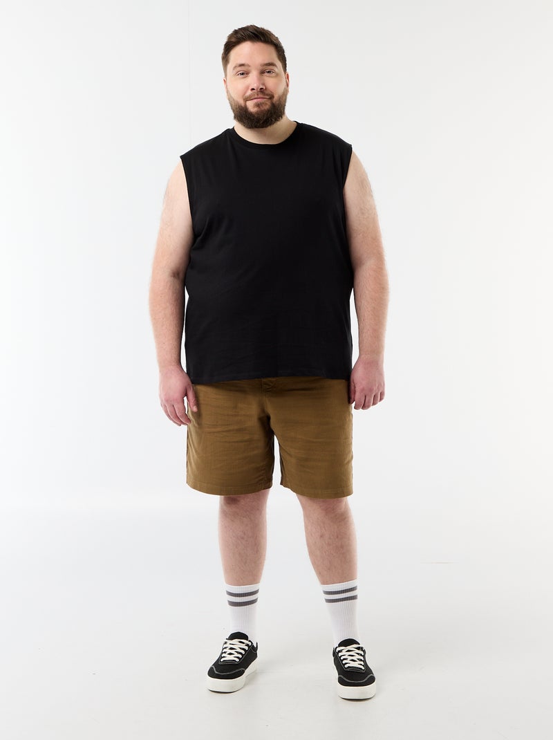 Canotta basic in cotone Nero - Kiabi