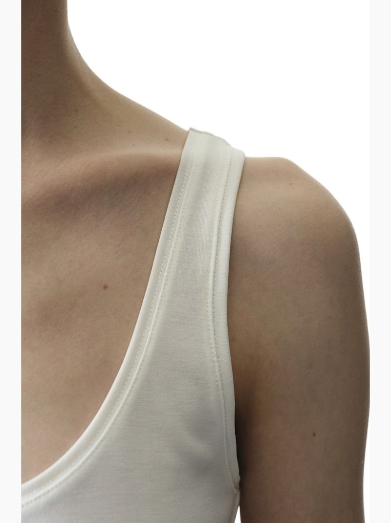 Canotta basic in modal penti Bianco sporco - Kiabi