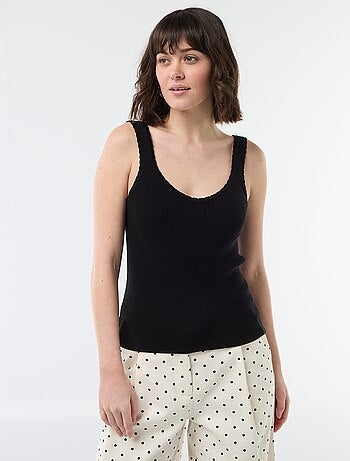 Canotta basic in tessuto a costine