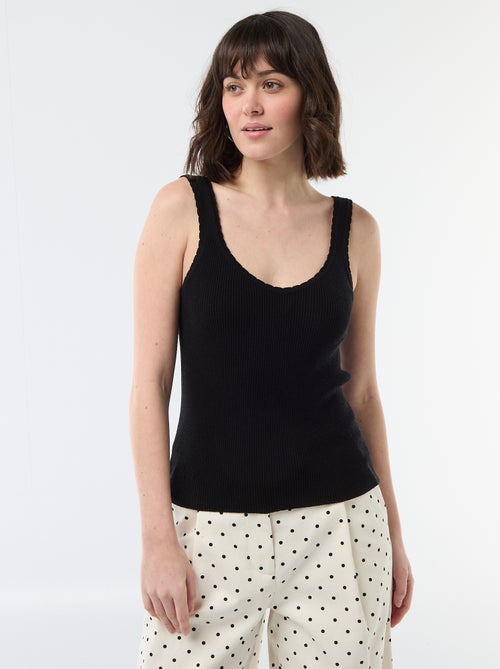 Canotta basic in tessuto a costine - Kiabi