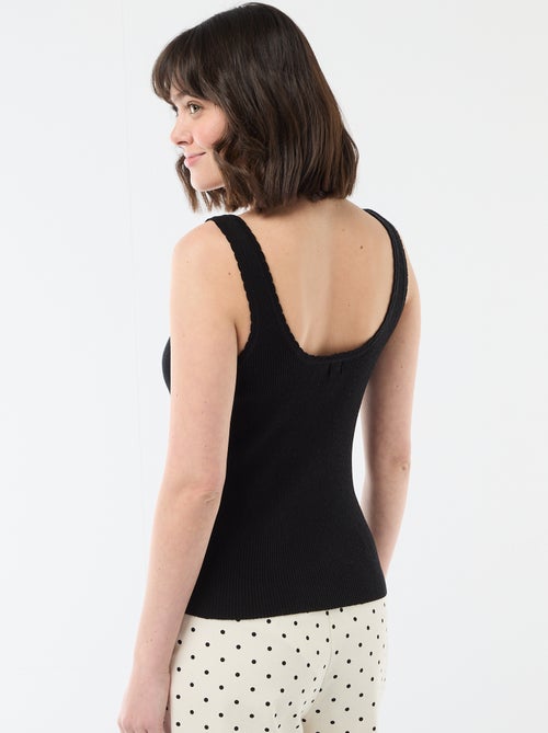 Canotta basic in tessuto a costine - Kiabi