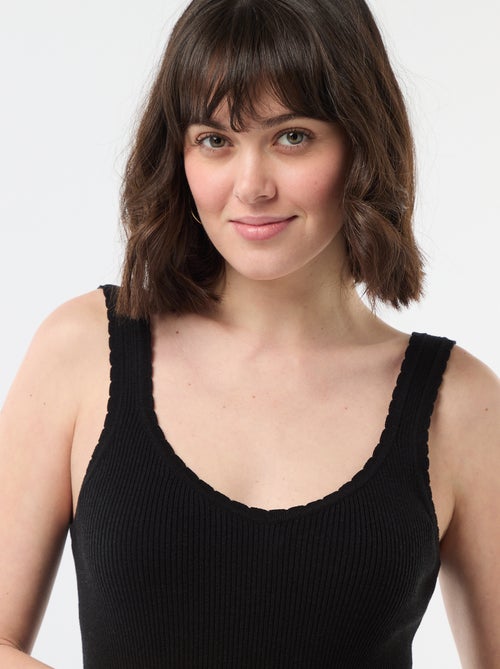 Canotta basic in tessuto a costine - Kiabi