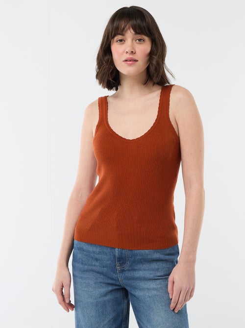 Canotta basic in tessuto a costine - Kiabi