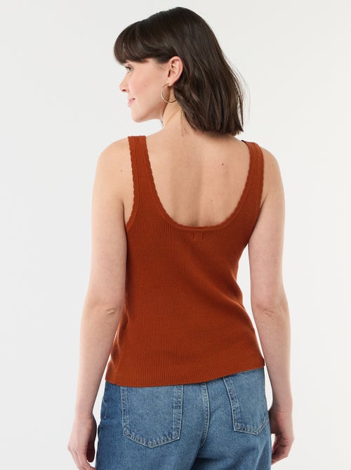 Canotta basic in tessuto a costine - Kiabi