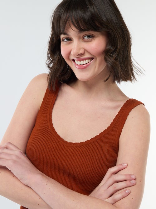 Canotta basic in tessuto a costine - Kiabi