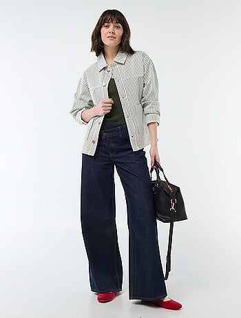 Canotta basic in tessuto a costine