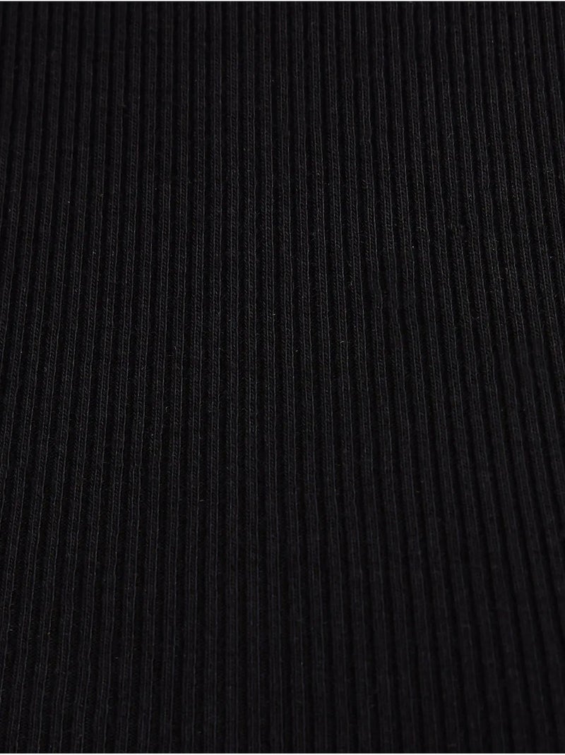Canotta basic in tessuto girocollo hiccup Nero - Kiabi