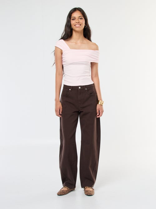 Canotta bretelle drappeggiate asimmetriche - Kiabi