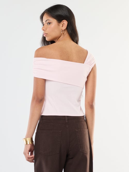 Canotta bretelle drappeggiate asimmetriche - Kiabi