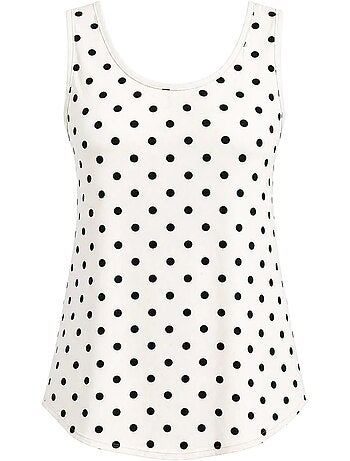 Canotta casual con scollo a u in misto cotone mixray