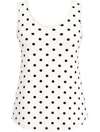 Canotta casual con scollo a u in misto cotone mixray