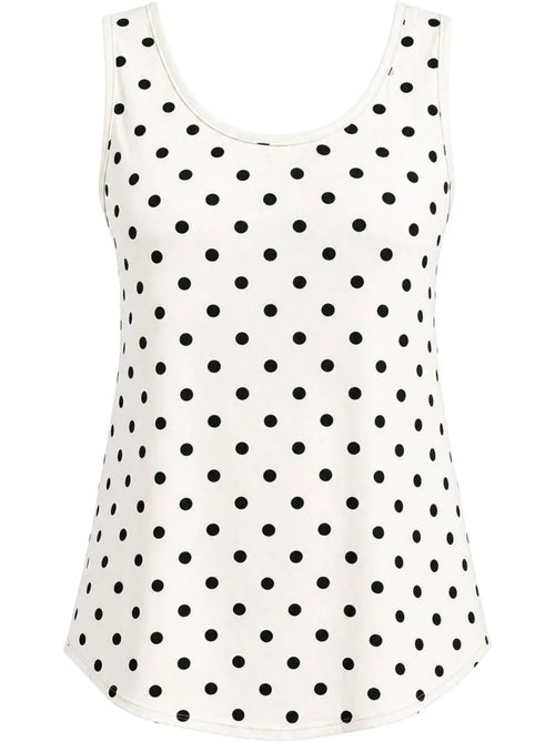 Canotta casual con scollo a u in misto cotone mixray - Kiabi