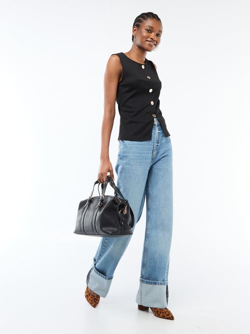 Canotta con apertura con bottoni dorati martellati - Kiabi