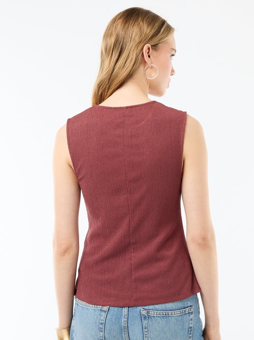 Canotta con apertura con bottoni dorati martellati - Kiabi