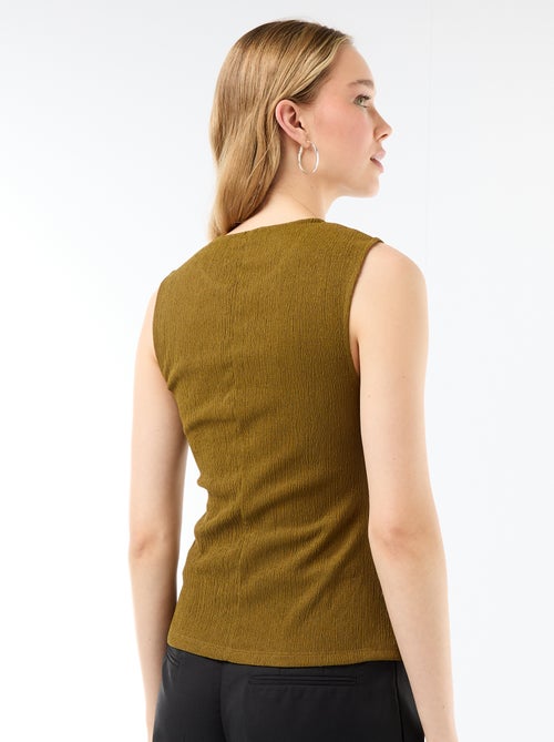 Canotta con apertura con bottoni dorati martellati - Kiabi