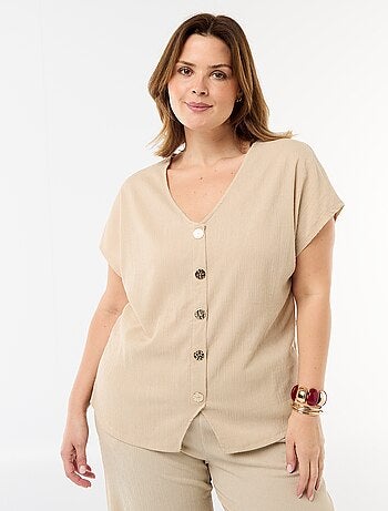 Canotta con bottoni dorati