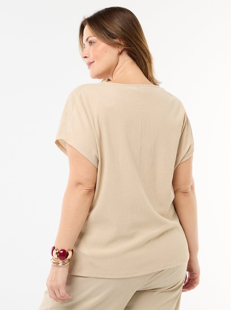 Canotta con bottoni dorati Beige - Kiabi