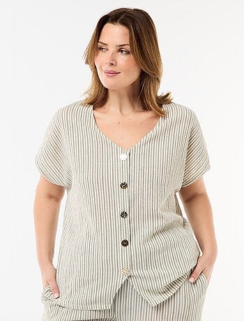 Canotta con bottoni dorati