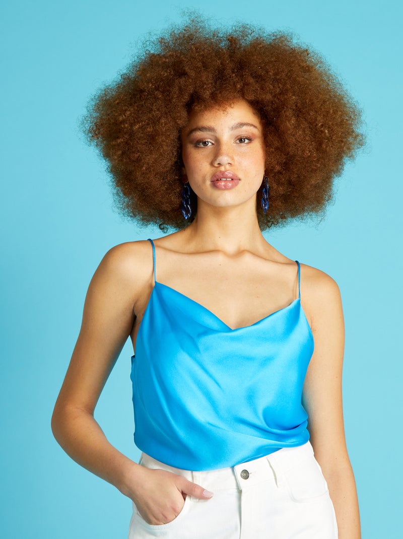 Canotta con collo ad anello blu - Kiabi