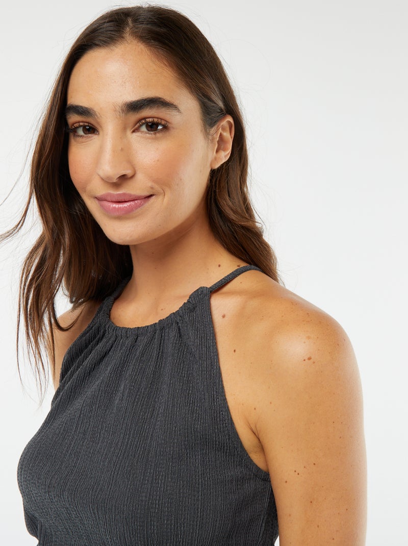 Canotta con collo elasticizzato GRIGIO - Kiabi