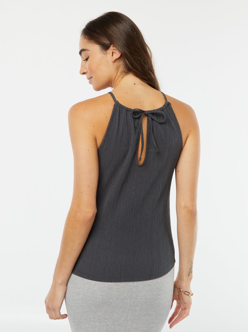 Canotta con collo elasticizzato GRIGIO - Kiabi