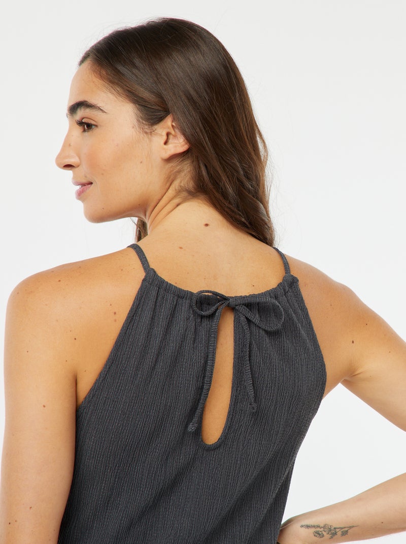 Canotta con collo elasticizzato GRIGIO - Kiabi