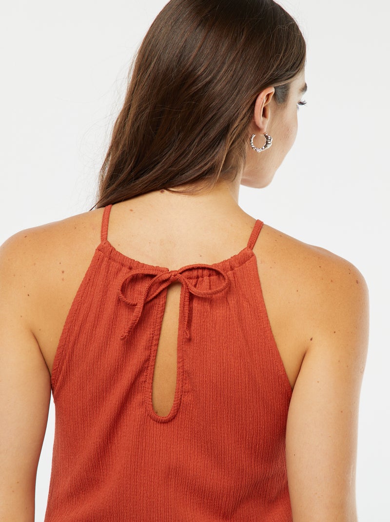 Canotta con collo elasticizzato ROSSO - Kiabi