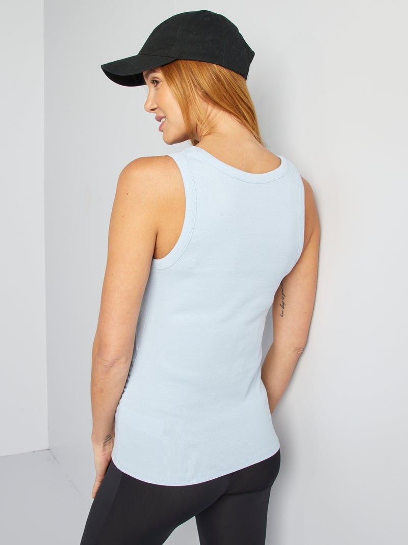 Canotta con giromanica americano blu - Kiabi