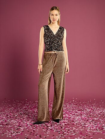 Canotta con paillettes