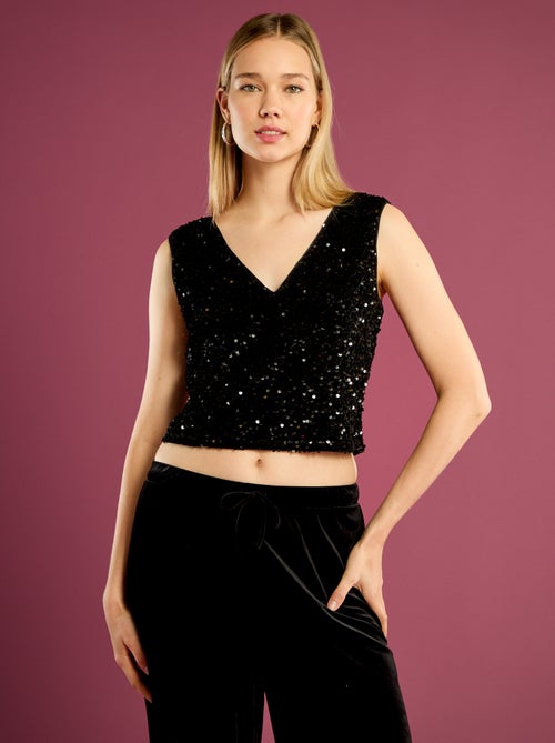 Canotta con paillettes - Kiabi
