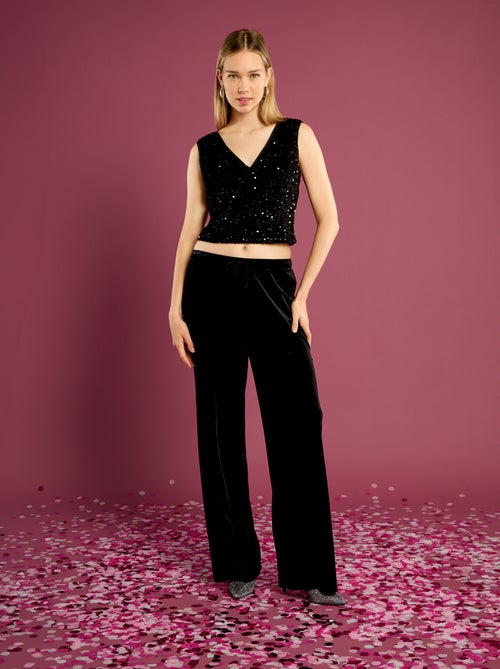 Canotta con paillettes - Kiabi