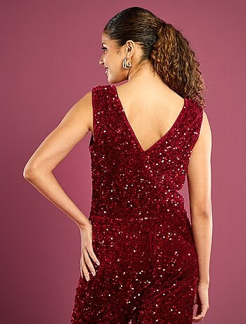 Canotta con paillettes
