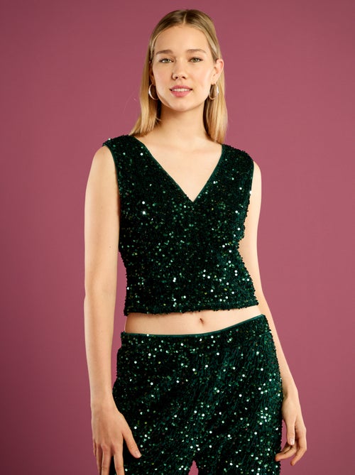 Canotta con paillettes - Kiabi