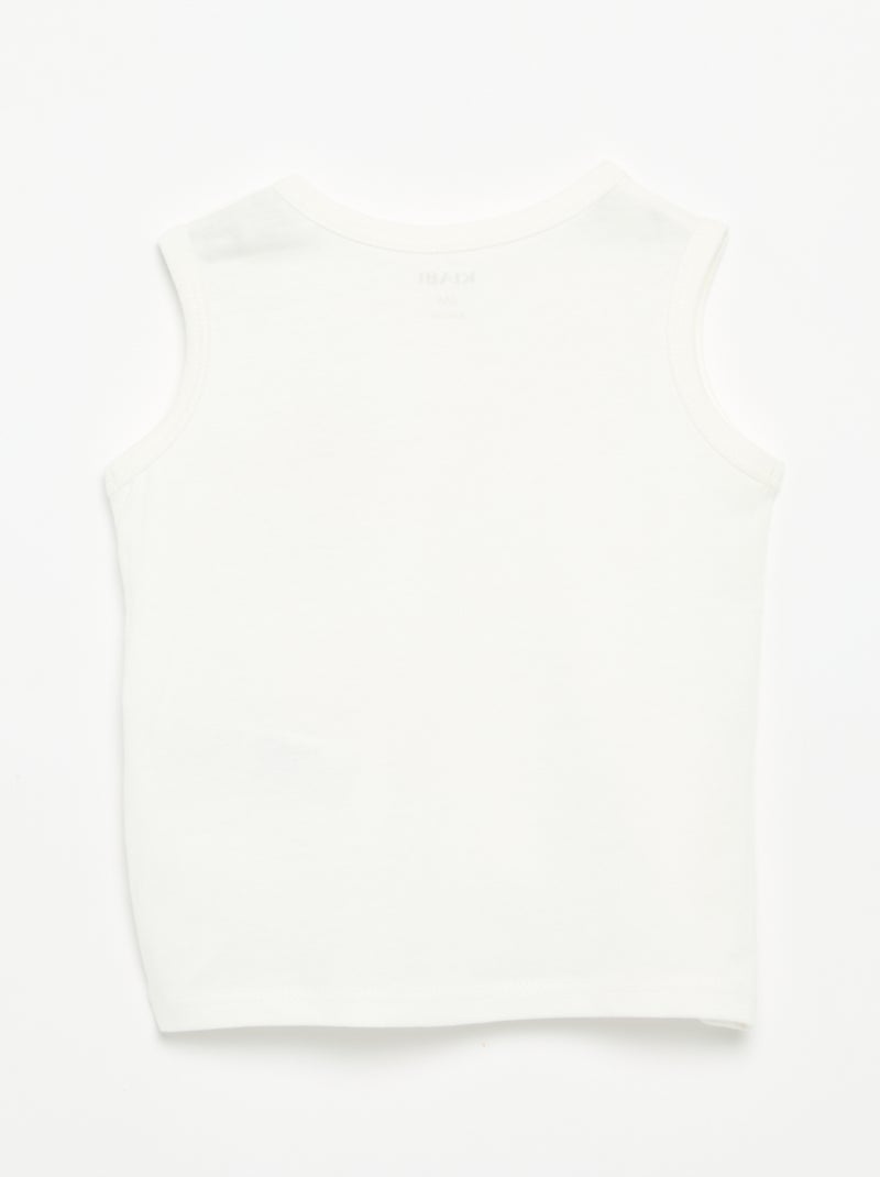 Canotta con patch sul petto Bianco - Kiabi