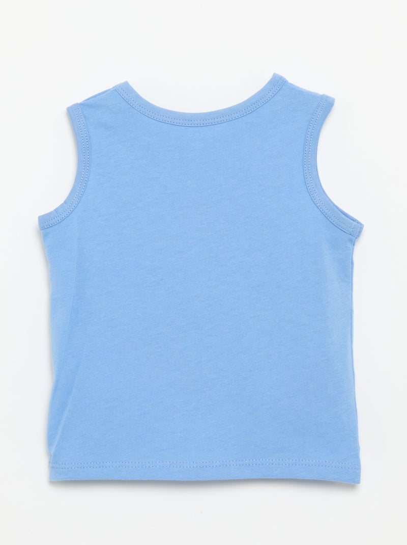 Canotta con patch sul petto Blu - Kiabi