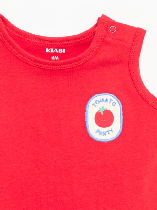 Canotta con patch sul petto - Kiabi