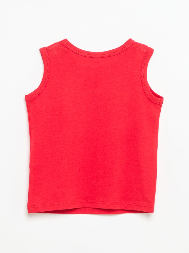 Canotta con patch sul petto Rosso - Kiabi