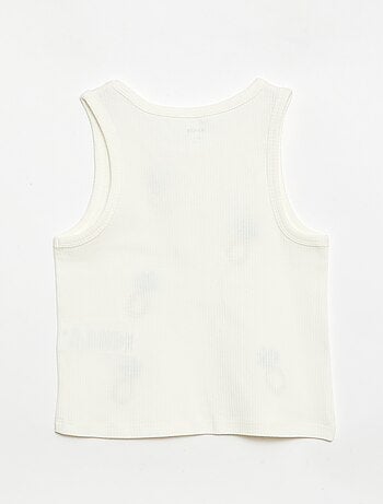 Canotta con ricami fantasia