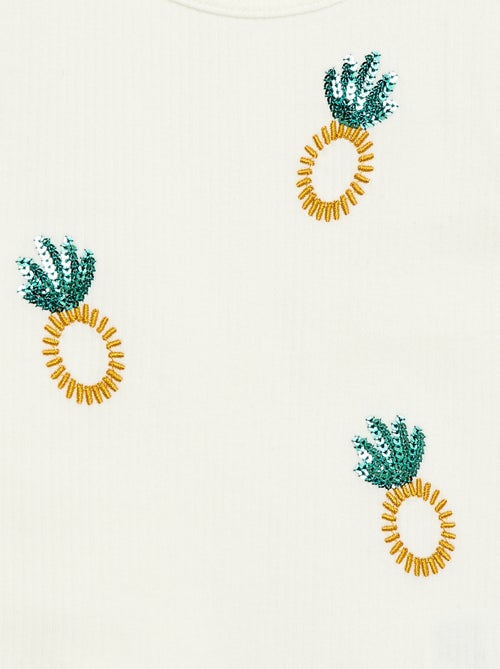 Canotta con ricami fantasia - Kiabi