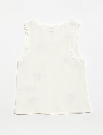 Canotta con ricami fantasia