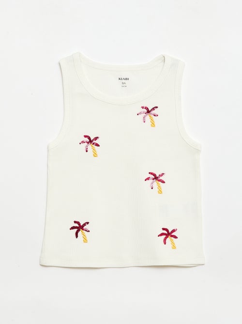 Canotta con ricami fantasia - Kiabi