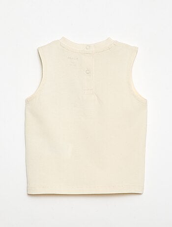 Canotta con ricamo fantasia