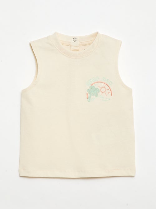 Canotta con ricamo fantasia - Kiabi