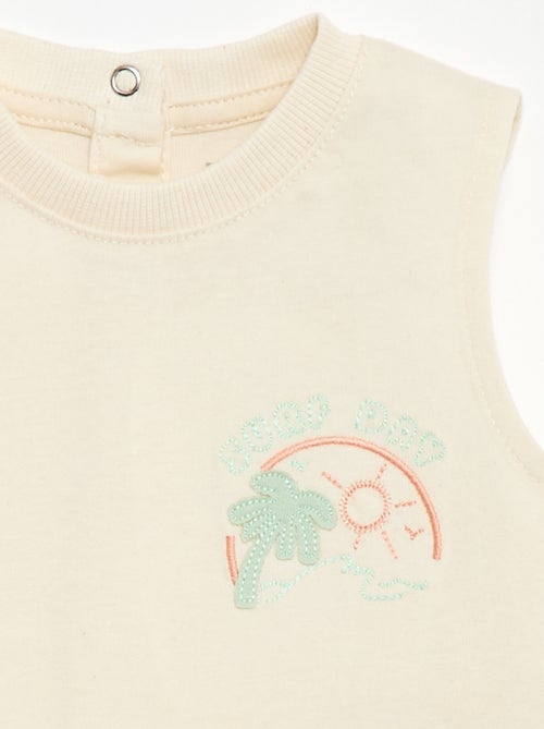 Canotta con ricamo fantasia - Kiabi