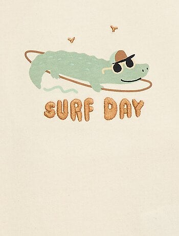 Canotta con ricamo fantasia