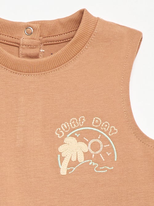 Canotta con ricamo fantasia - Kiabi