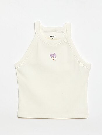 Canotta con scollo all'americana